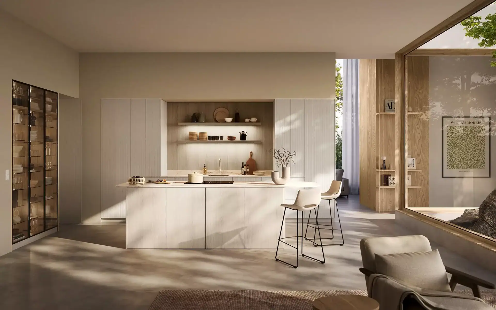 Exceptional luxury kitchen design and layout by Swerdlow Interiors
